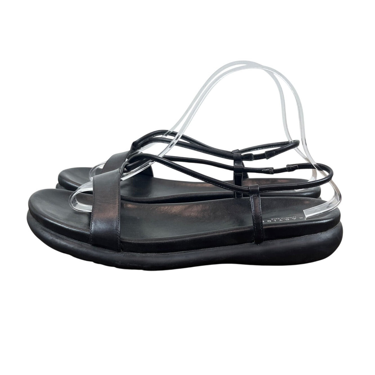Kenneth Cole Reaction Black Trip N Dip Size 10 Womens Sandals