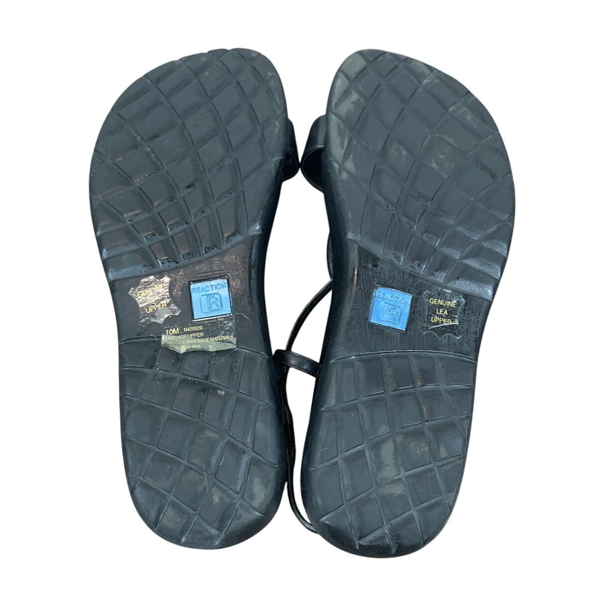 Kenneth Cole Reaction Black Trip N Dip Size 10 Womens Sandals