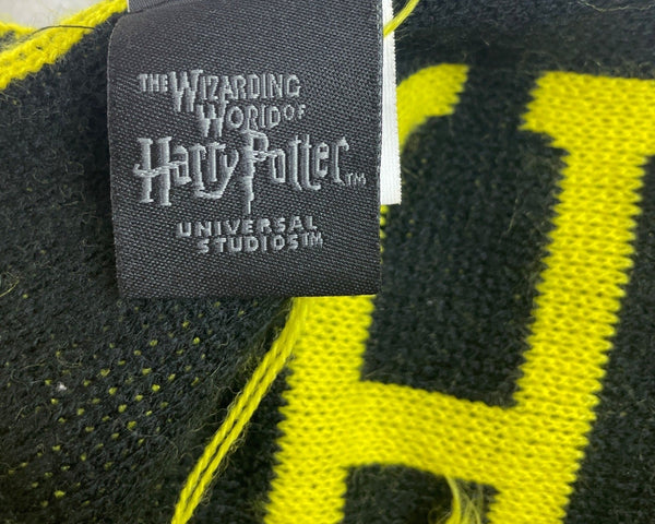 Universal Studios Harry Potter Hufflepuff Black and Yellow Reversable Scarf