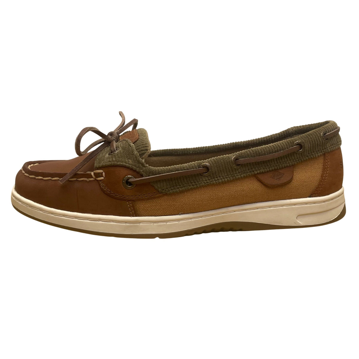 Sperry Womens Brown Bi-Tone Leather Top Sider Boat Shoes Size 9 Casual Comfort