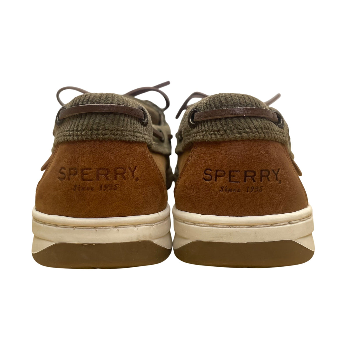 Sperry Womens Brown Bi-Tone Leather Top Sider Boat Shoes Size 9 Casual Comfort
