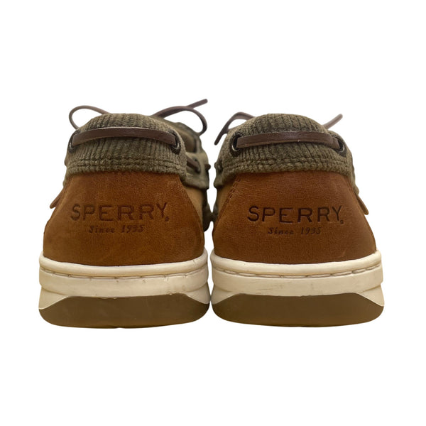 Sperry Womens Brown Bi-Tone Leather Top Sider Boat Shoes Size 9 Casual Comfort