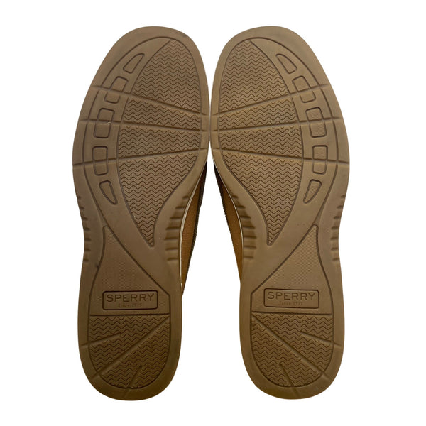 Sperry Womens Brown Bi-Tone Leather Top Sider Boat Shoes Size 9 Casual Comfort