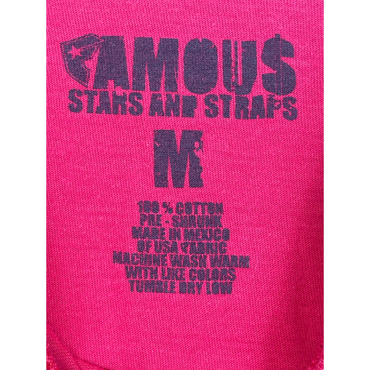 Famous Stars & Straps Mens Red Graphic Short Sleeve T-Shirt 100% Cotton Size M