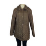 Calvin Klein Womens Brown Hooded Quilted and Hooded Jacket Sz L