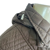 Calvin Klein Womens Brown Hooded Quilted and Hooded Jacket Sz L