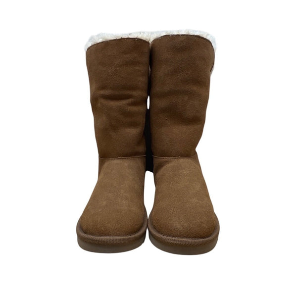 Koolaburra By UGG Women’s Brown Suede & Fur Blend Trim Tall Winter Boots Size 6