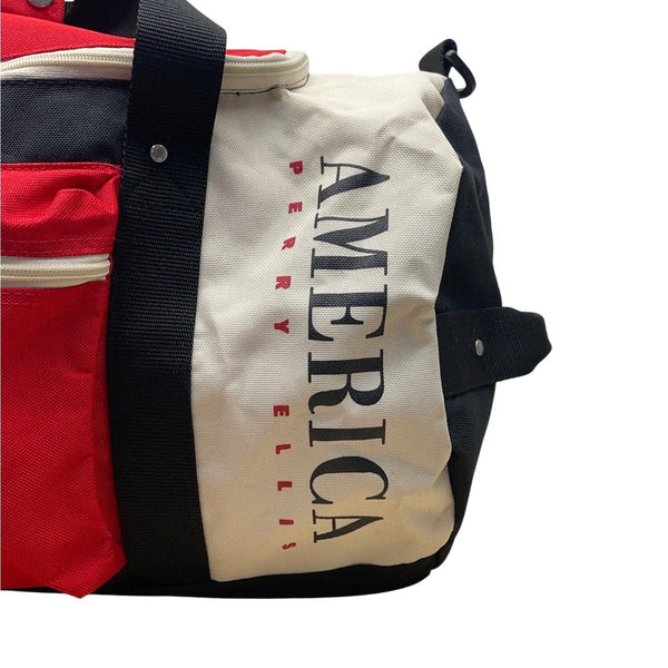 Perry Ellis America Red & Black Adjustable Strap Front Pocket Duffle Bag Sz L