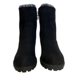 Mossimo Women’s Black Faux Suede & Side Zipper Emily Heeled Ankle Boots Size 7.5