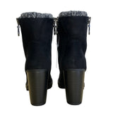Mossimo Women’s Black Faux Suede & Side Zipper Emily Heeled Ankle Boots Size 7.5