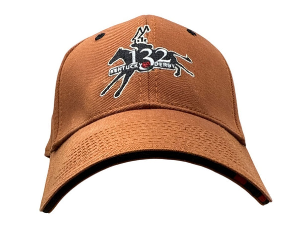 132th Kentucky Derby Churchill Downs Logo Orange Hat The Game Adjustable Strap