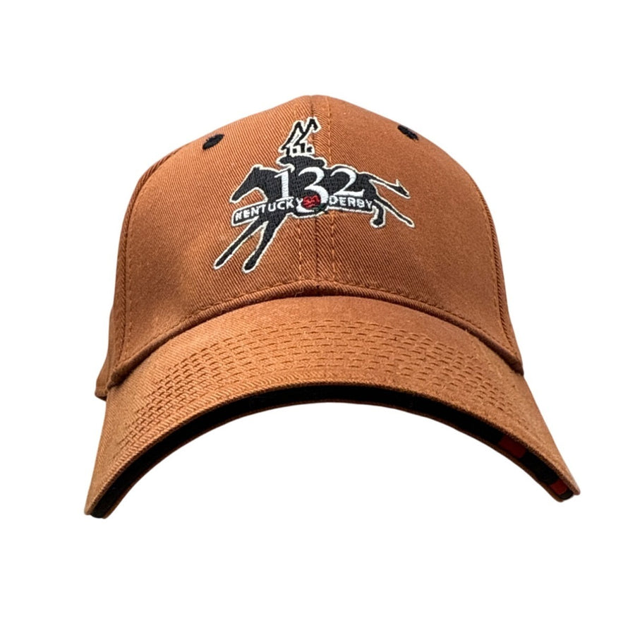 132th Kentucky Derby Churchill Downs Logo Orange Hat The Game Adjustable Strap