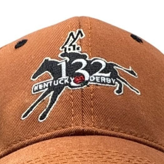 132th Kentucky Derby Churchill Downs Logo Orange Hat The Game Adjustable Strap