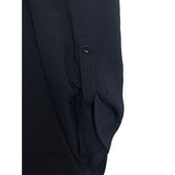 Ekouaer Loose-Fit Deep V-Neck Black Dress With Roll-Up Sleeves Size XXXL - New