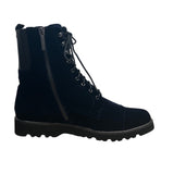 Donald J Pliner Mens Navy Velvet & Leather Carmin-U Combat Boots Size 11M