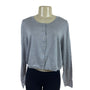 Talbots Woman Silver Metallic Button Up Cardigan Sweater Size 1X