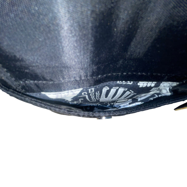 Vera Bradley Women’s Black Quilted Adjustable Strap Front Pockets Crossbody Bag