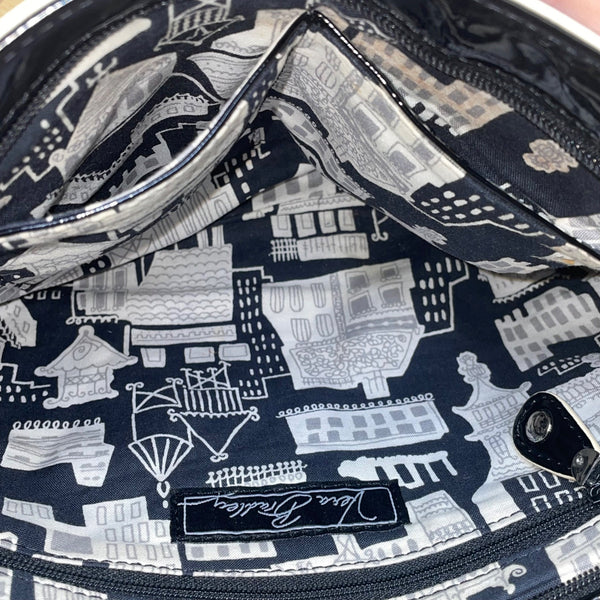 Vera Bradley Women’s Black Quilted Adjustable Strap Front Pockets Crossbody Bag