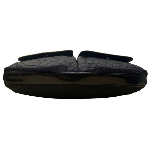 Vera Bradley Women’s Black Quilted Adjustable Strap Front Pockets Crossbody Bag