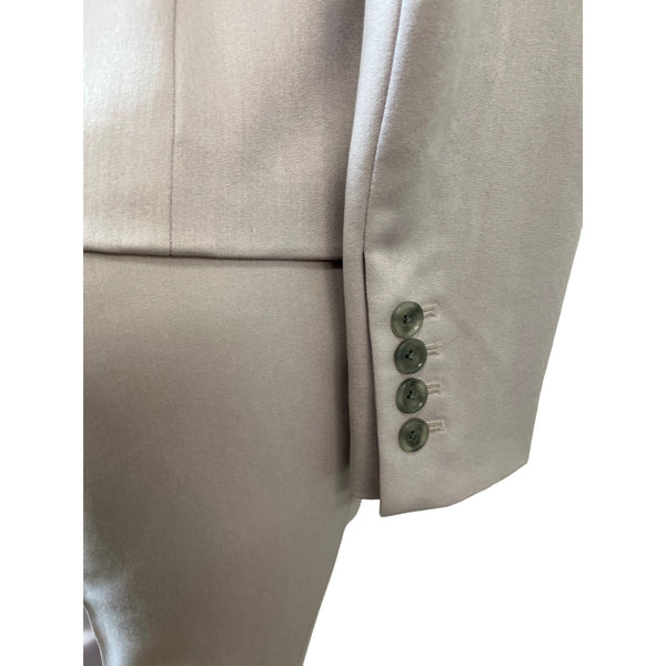 Anne Klein Womens Light Pink Two-Piece Office Suit With Blazer & Trousers Sz 10p - 14p