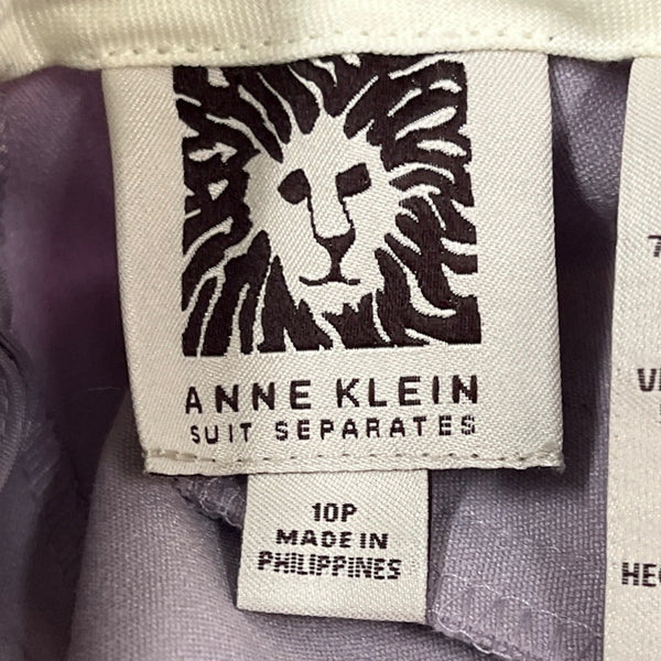 Anne Klein Womens Light Pink Two-Piece Office Suit With Blazer & Trousers Sz 10p - 14p