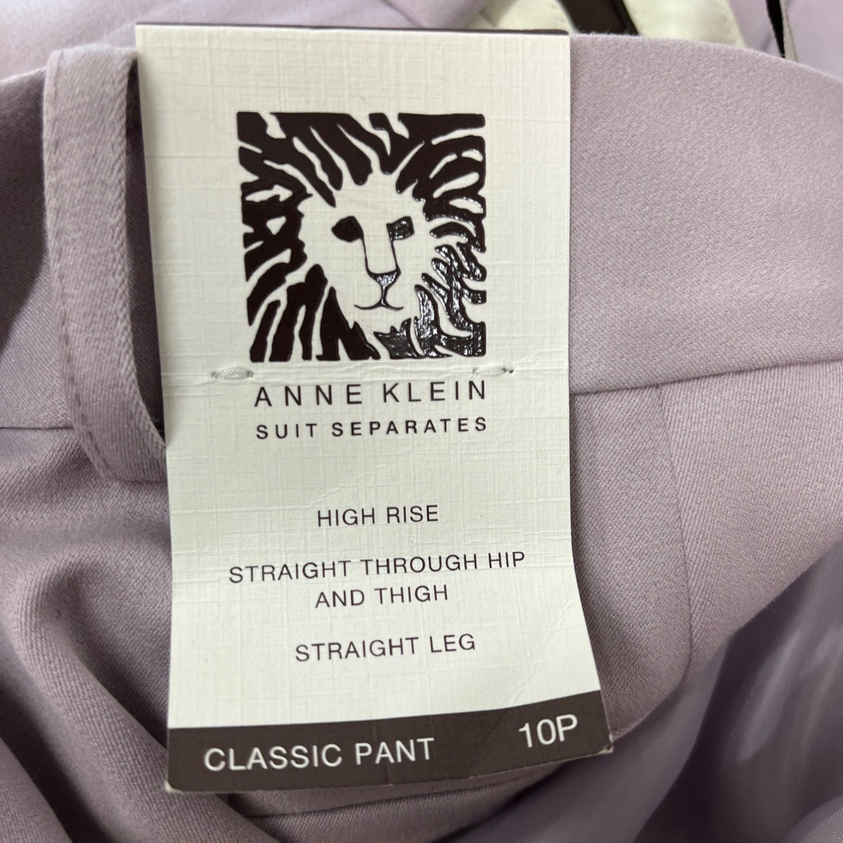 Anne Klein Womens Light Pink Two-Piece Office Suit With Blazer & Trousers Sz 10p - 14p