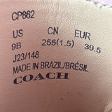 Coach Eloise Leather Sandal Tulip Pink Platform Slides Womens Size 9B - NEW