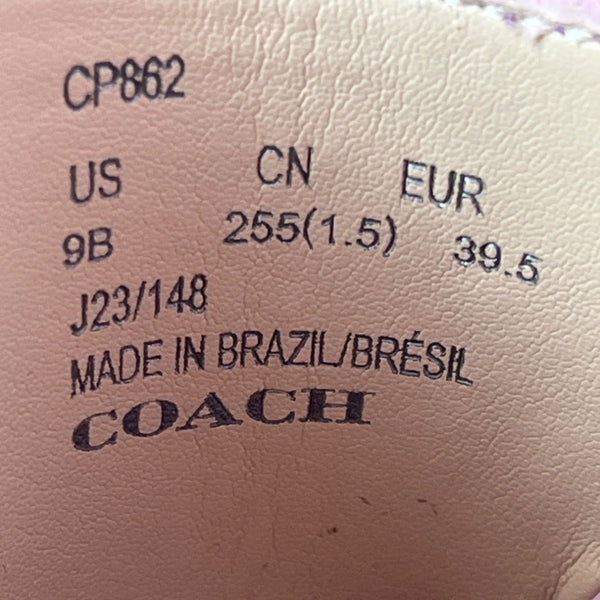 Coach Eloise Leather Sandal Tulip Pink Platform Slides Womens Size 9B - NEW