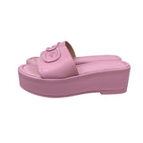 Coach Eloise Leather Sandal Tulip Pink Platform Slides Womens Size 9B - NEW