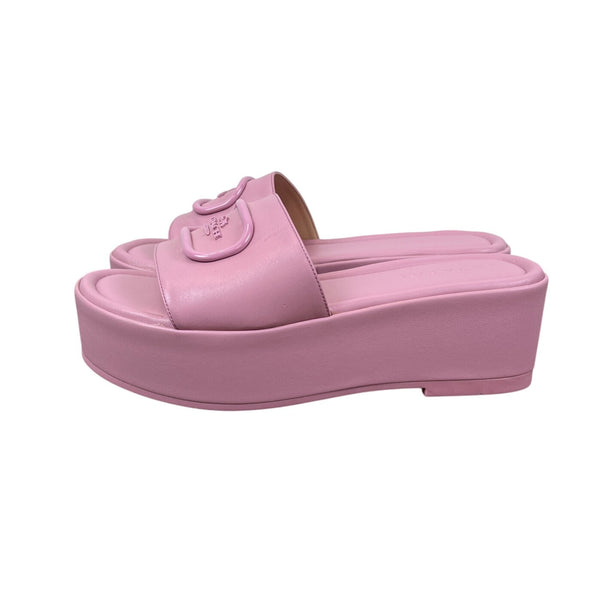 Coach Eloise Leather Sandal Tulip Pink Platform Slides Womens Size 9B - NEW