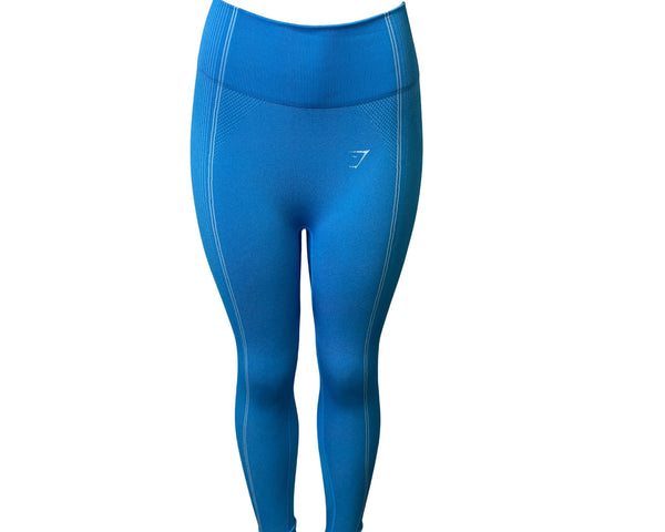 Gymshark Womens Blue High-Waisted Seamless Leggings S/M