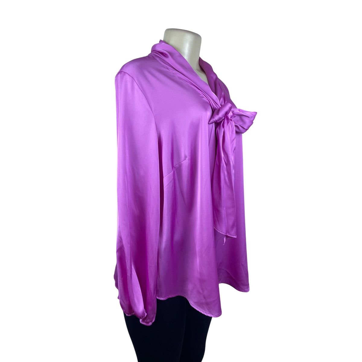 Bar III Womens Pink Polyester Blouse With Front Tie Detail Size 1X - New