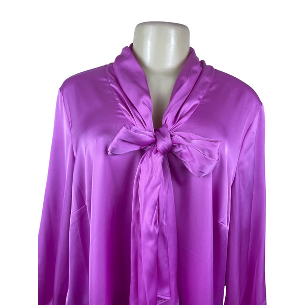 Bar III Womens Pink Polyester Blouse With Front Tie Detail Size 1X - New