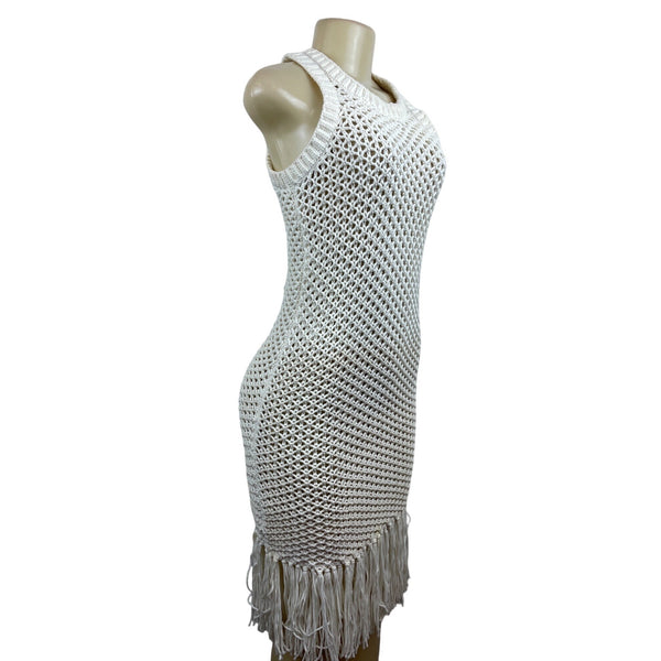 Michel Kors Women’s White Knitted Dress Size XXS