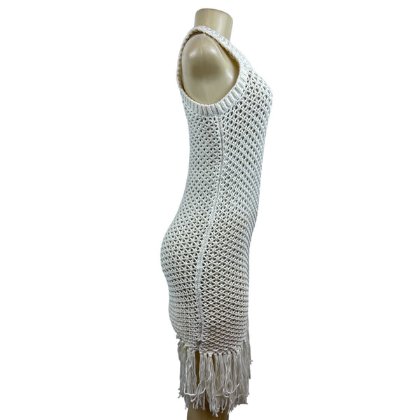 Michel Kors Women’s White Knitted Dress Size XXS