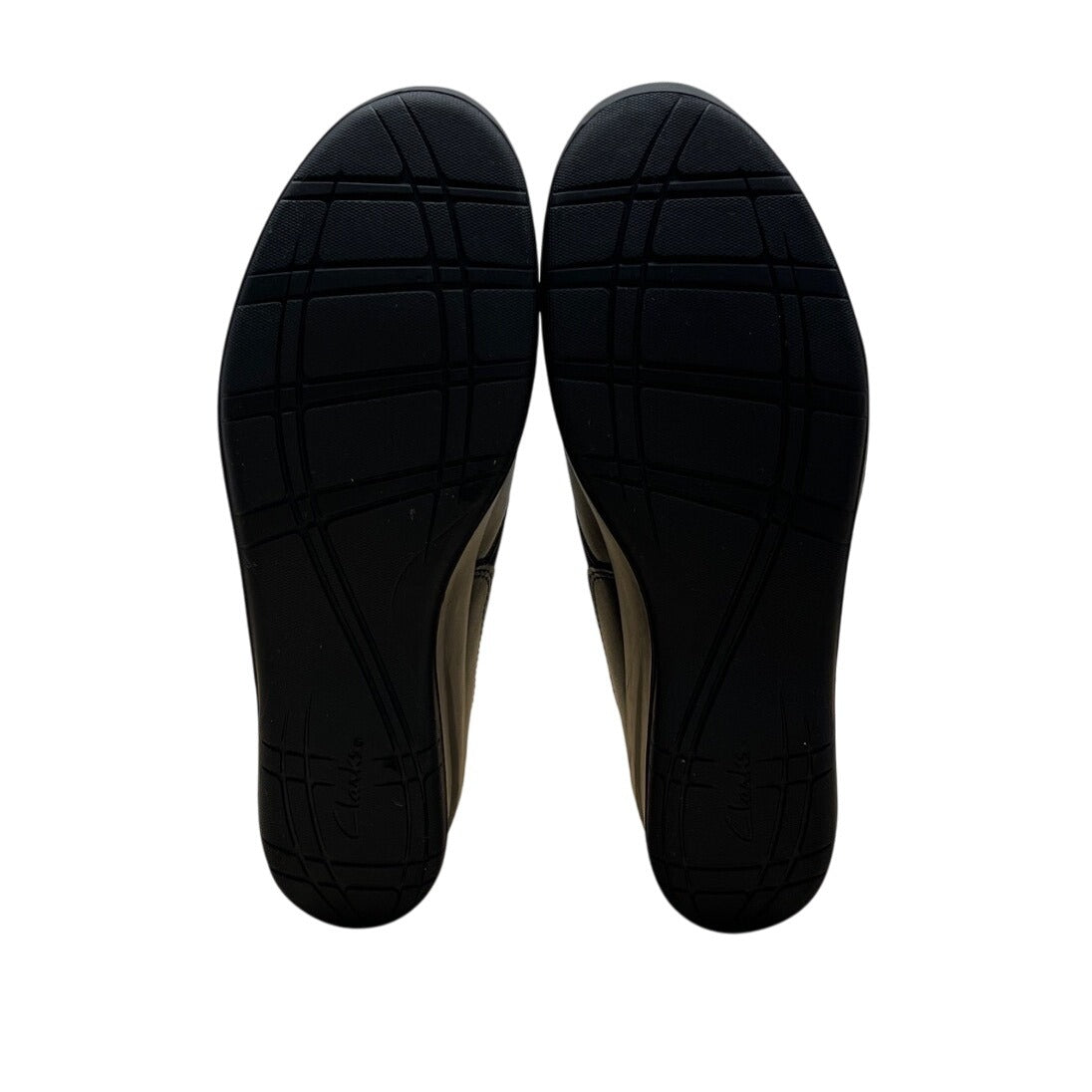 Clarks Women’s Black Leather Ultimate Suttyn Walk Slip-On Wedge Shoes Sz 7.5W