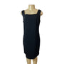 Garfield & Marks Sz 10 Black Loose-fit Knee Length Squared Collar Women's Dress