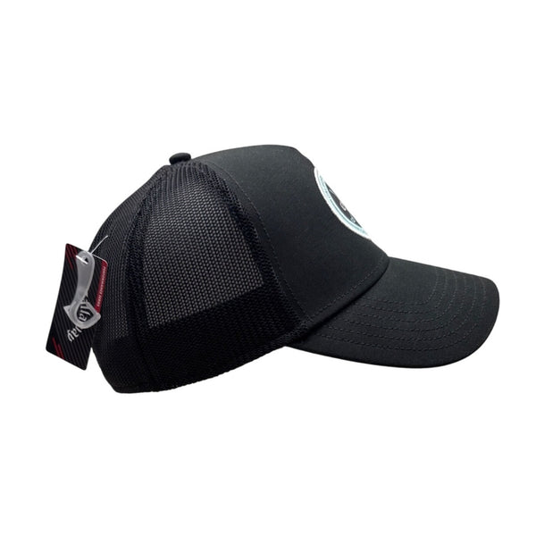 Callaway Black Trucker Hat With Patch Logo Snapback Closure Mesh Back