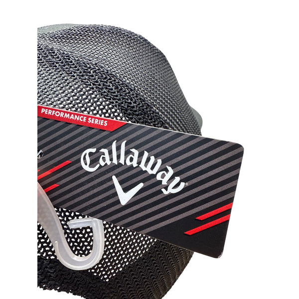 Callaway Black Trucker Hat With Patch Logo Snapback Closure Mesh Back