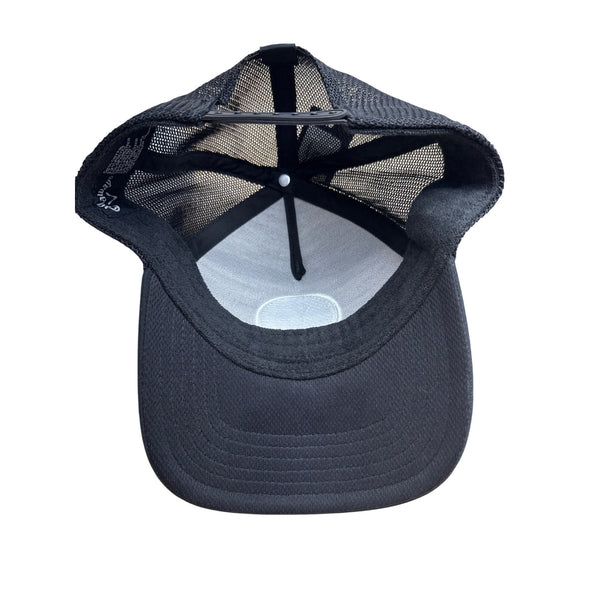 Callaway Black Trucker Hat With Patch Logo Snapback Closure Mesh Back