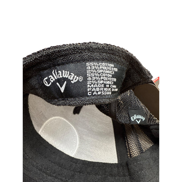 Callaway Black Trucker Hat With Patch Logo Snapback Closure Mesh Back