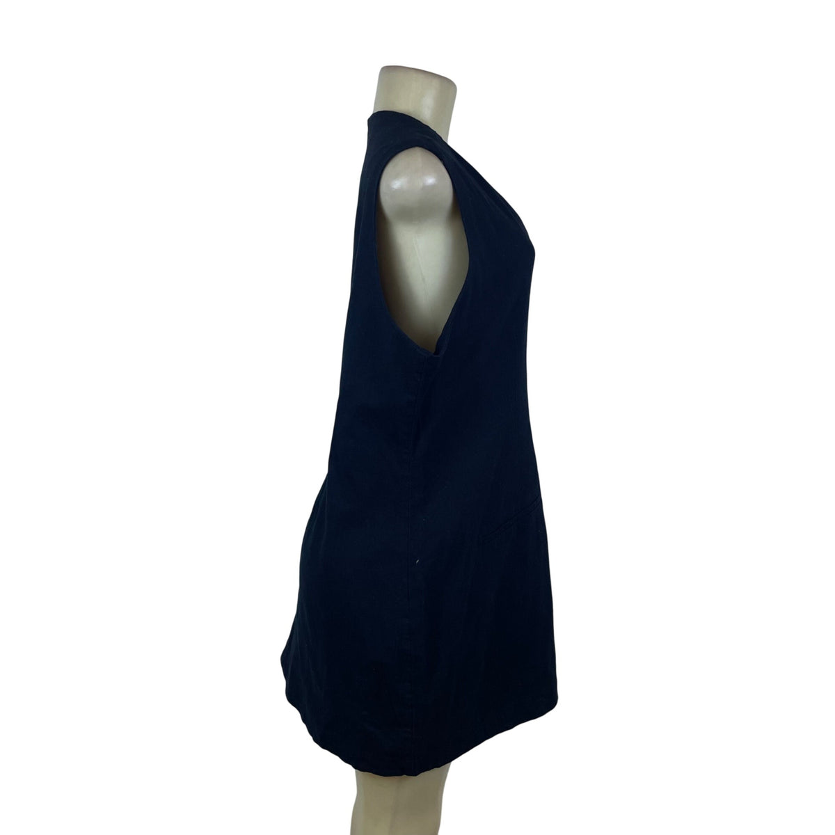 Abercrombie & Fitch Womens Sleeveless Button-Front Black Dress Sz XLP - New