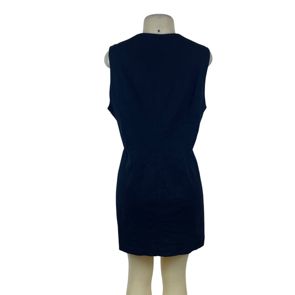 Abercrombie & Fitch Womens Sleeveless Button-Front Black Dress Sz XLP - New