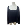 H&M Womens Black Long Sleeve Square Neck Top XL - New