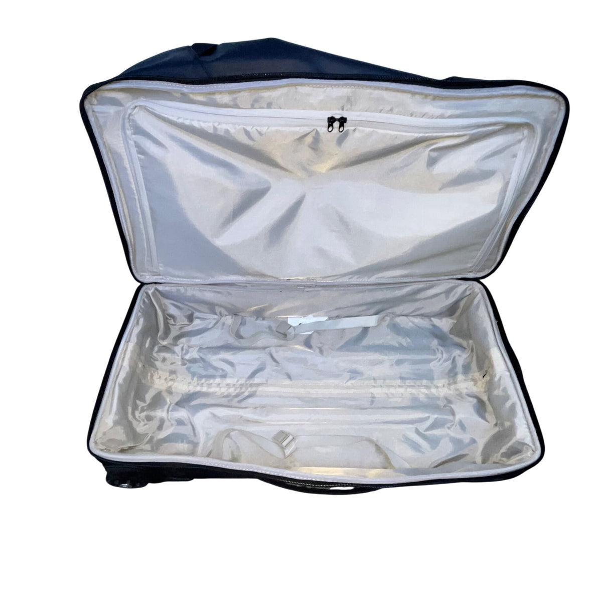 High Sierra Mens Black Nylon Rolling Travel Duffel Bag With Telescoping Handle