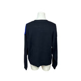 Vintage Ann Wi Planet Themed Knitted Sweater With Sequin Buttons Sz L