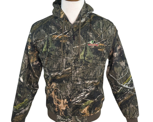 Mossy Oak Mens Camouflage Hooded Jacket Quilted Lining Size S