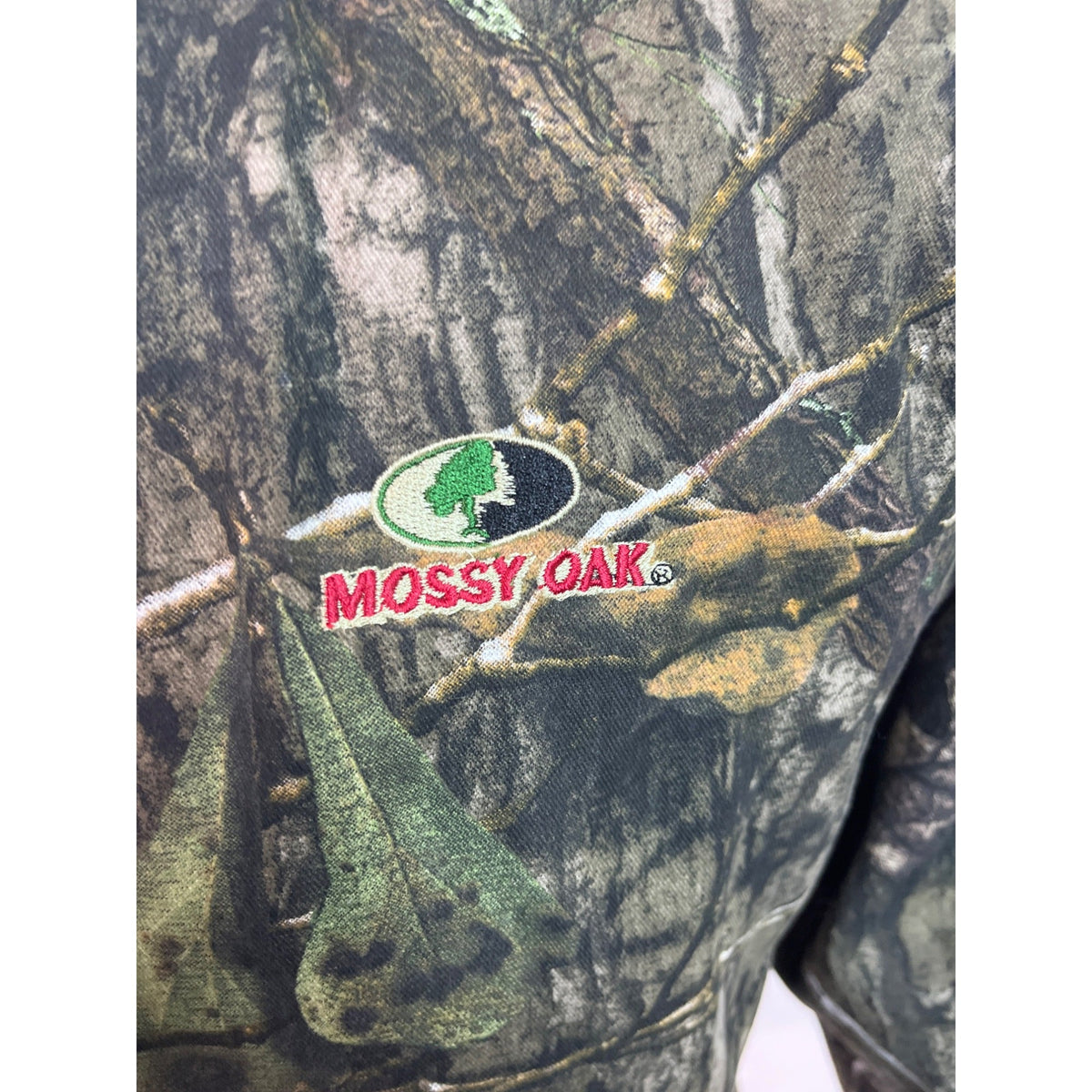 Mossy Oak Mens Camouflage Hooded Jacket Quilted Lining Size S