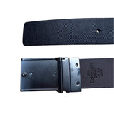 Calvin Klein Mens Black Textured Belt With CK Logo Plaque Buckle Size 32