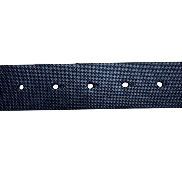 Calvin Klein Mens Black Textured Belt With CK Logo Plaque Buckle Size 32